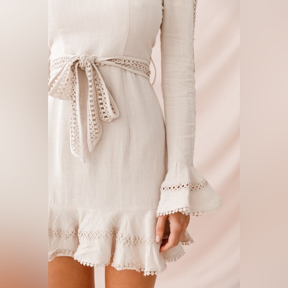 SELFIE LESLIE FLARE CUFF‎ BEIGE MINI DRESS XL nwt - Picture 5 of 11